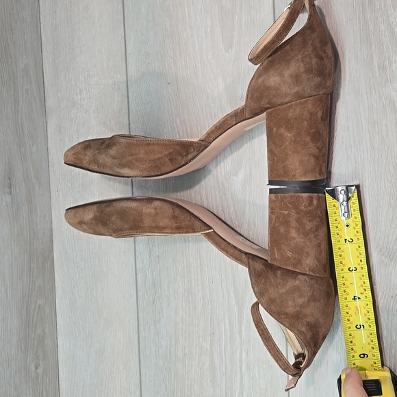 J.Crew Women Maise Brown Suede Ankle Block Heel Shoes Sandals Sz 10 - Picture 7 of 10